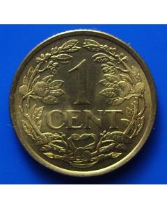 Netherlands Antilles 	 Cent	1963	 - Rampant Lion