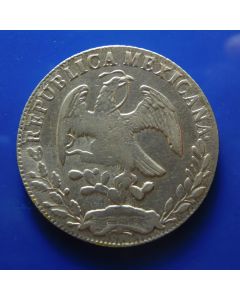  Mexico 	 8 Reales	 1863/2 Ga JG	 Guadalajara (Ga) overdate varietie