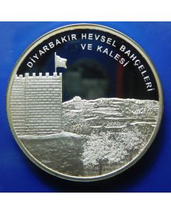 Turkey 	 20 Lira	2021	 Diyarbakır Hevsel gardens and castle 