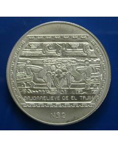  Mexico 	 2 Nuevo Pesos	1993	 Bajo relieve de el Tajin - Silver