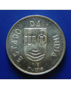 India-Portuguese	 ½ Rupia	1936	 UNC – Silver