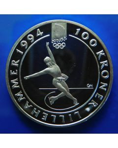 Norway 	 100 Kroner	1992	 1994 Olympics - Figure Skating 