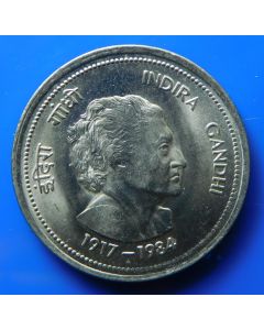 India-Republic	 50 Paise	1985	 - Death of Indira Gandhi,  Bombay mint