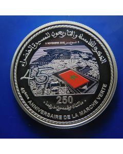 Morocco  	 250 Dirhams	2020	 45th Anniversary of the Green march Proof / with COA