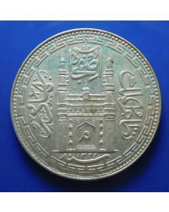 India - Princely States – Hyderabad,	Mir Mahbub Ali Khan II	 Rupee	 AH1322//38	 sic  Char Minar gateway, Regnal year 38